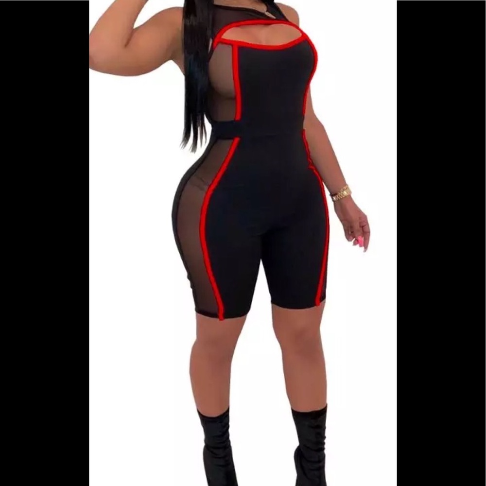 Princiana’s Mesh Sheer Jumpsuit